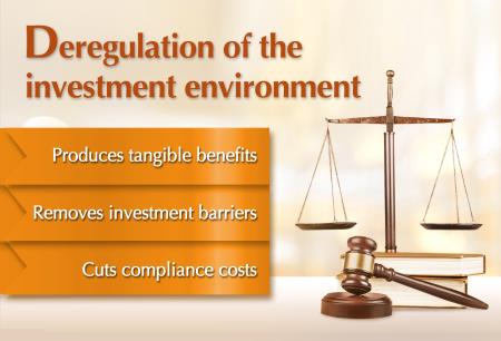 Removing investment barriers through deregulation